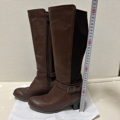 ロングブーツ　ブラウン　23.5cmの画像
