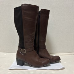ロングブーツ　ブラウン　23.5cmの画像