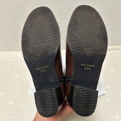 ロングブーツ　ブラウン　23.5cmの画像