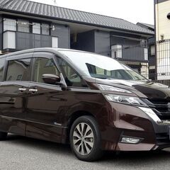 即乗りＯＫ セレナHハイブリッド ハイウェイスター エマージェンシーブレーキ ナビ フルセグTV Bluetooth フリップダウンモニター バックモニター 両側パワスラ インテリキー クルコン LEDライト ETCの画像