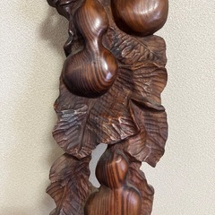 木彫り　木工品　瓢箪　縁起物の画像