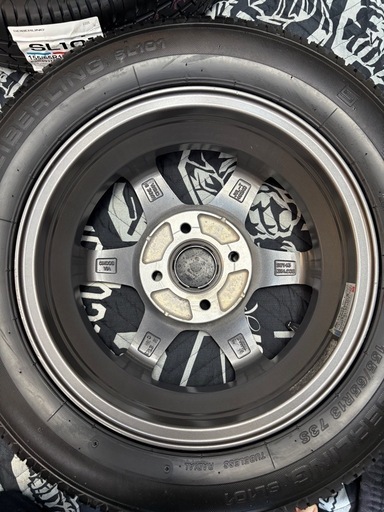 アメージングタイランド・グランドセール ⑥155.65.13 新品タイヤ4本と中古美品ホイールとナット付き タイヤ・ホイール
