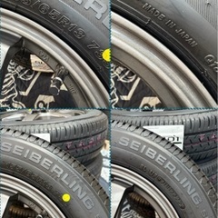 ⑥155.65.13 新品タイヤ4本と中古美品ホイールとナット付き