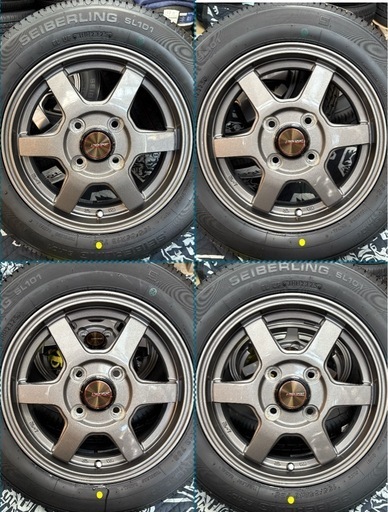 ㉔155.65.13 新品タイヤ4本と中古ホイールとナット付き - メルカリ