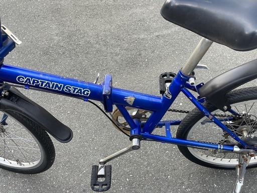 注文割引 ☆折りたたみキャプテンスタッグ 青 (momotaka) 三河大塚の 自転車本体