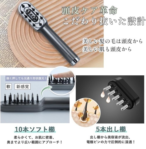 Kiboer 電気ブラシ 美顔器 電動 頭皮ブラシ リフトケア グレー