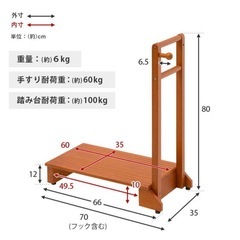 手すり付き玄関踏み台 の画像