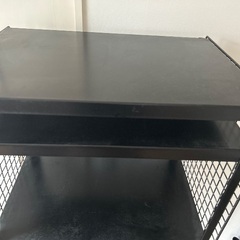 スチールラック黒3段の画像