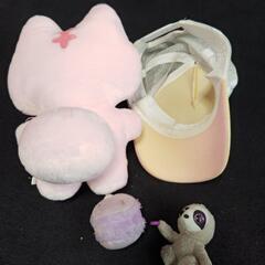 ネコ、すみっコぐらし、tyのぬいぐるみと帽子セットの画像