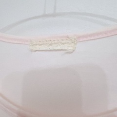 コットン100 半袖パフスリーブ　淡いピンク　ワンピースやキャミにの画像