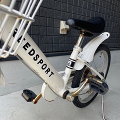 白　自転車　18インチの画像