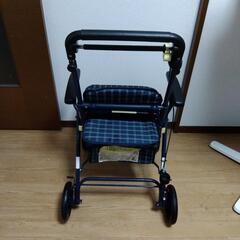 ✨良品✨象印ベビー シルバーカー サンポーレダブル 歩行補助車 ネイビーチェックの画像