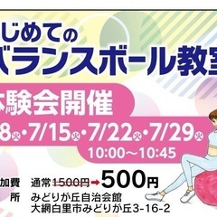 はじめてのバランスボール教室体験会