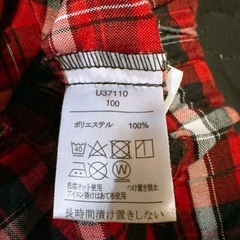 赤チェック柄パンツサイズ100の画像