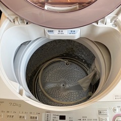 T2506-349 SHARP 洗濯機 ES-GV7C-P 7.0kg 2018年製 動作確認済み キズ汚れ有りの画像