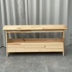 KF-33【新入荷　リサイクル品】IKEA ペルヨハン　収納付き　ベンチ　ナチュラルの画像