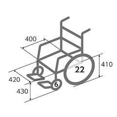 車椅子（スチール製）ナイロン　KI-12の画像