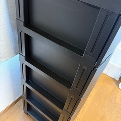 収納ケース チェスト 幅54 ルームス ワイド 5段 サンカ SANKA(オールブラック)の画像