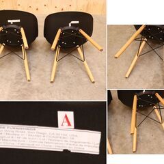 ≪zys2292ジ限≫costco/コストコ Bayside Furnishings/ベイサイドファニッシングス ダイニングチェア/アクセントチェア 2脚セット ブラック系 中古家具/宮城県仙台市 70620-27の画像