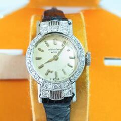稀少品。IWC オールドインター　プラチナ無垢&ダイヤモンドベゼ...