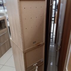★ジモティ割あり★  レンジボード ウッドベージュ H182×D41.5×W32.5 クリーニング済み HJ6916の画像