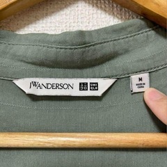 ユニクロ　JWANDERSON リネンブレンドワンピース　シャツワンピ　M 半袖
の画像