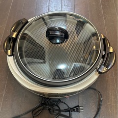 【動作確認済】美品ナショナル　グリル鍋1台2役だんらんメニュー【品番】NF-GS40（ホットプレート、焼肉、）の画像