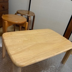 ☆ダイニング折脚ローテーブル☆折りたたみデスク アンティーク家具...