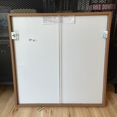【美品】ミラー　65cmx65cm ウォールナット調　の画像