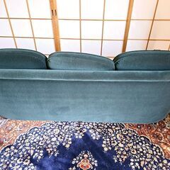 T5262　マルニ/maruni　ソファ　3人掛け　ベルサイユ　グリーン　　送料B　札幌　リサイクルれお　すすきの店の画像
