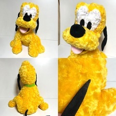 ディズニー BIG ぬいぐるみ 3点セット ミッキーマウス スティッチ プルート 60㎝ 中古 美品の画像