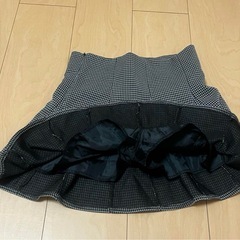 チェック　ミニスカート　黒の画像
