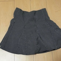 チェック　ミニスカート　黒の画像