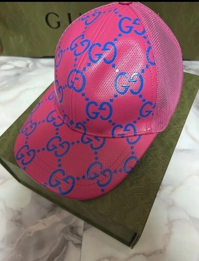 GUCCI GG レザーキャップ帽子 GGロゴベースボールキャップ