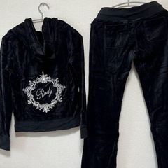 Rady セットアップ ロングパンツベロアビジューサイドレース