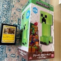 クリーパーBIGフィギュア　クリアver　マインクラフトの画像