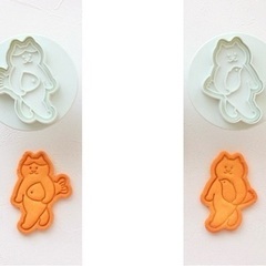minne×cotta クッキー型 小脇に抱えるねこ 開封済み未使用品の画像