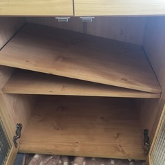 【商談中】美品　値下げ　キッチンラック　木目調　　レンジラックの画像