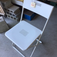 IKEA   折りたたみイス　椅子　チェア　ホワイト　イケア　中古品の画像