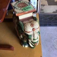 花台　置物　飾り ゾウ　中古品の画像