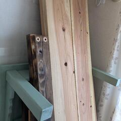 カフェ板杉材（2年室内使用）他　各種木材セット　ビス穴有りの画像