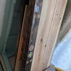 カフェ板杉材（2年室内使用）他　各種木材セット　ビス穴有りの画像