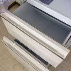 YJT10948【MITSUBISHI/三菱 3ドア冷蔵庫】2022年製 MR-CX37GL-W 家電 キッチン 冷蔵冷凍庫 右開きドア 自動製氷 365Lの画像