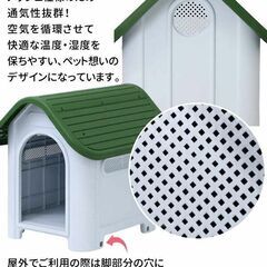 ★プラ製★ ペットハウス 組立簡単 水洗い サビない 高床式 青 他カラー有の画像
