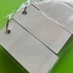 ★無印良品(MUJI）ポリプロピレンカバー単語カード５セット（クリア/100枚@個/単語帳）の画像