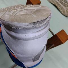アシックスの安全靴ウィンジョブ  ブルー　CP203 通気性、耐久性に優れたフィルムコーティングメッシュ採用。の画像