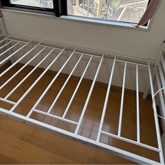【高さ調節可能・収納◎】シングルベッドフレーム+マットレスの画像