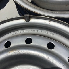 値下げ12インチ　スチールホイール　12×3.50 4穴　PCD100の画像