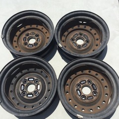 値下げ12インチ　スチールホイール　12×3.50 4穴　PCD100の画像