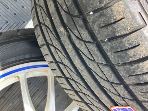PIAA 16インチ ユーロテック4本　白ホイール　バリ溝 ホイール・タイヤ・16インチ 中古 PIAA 中古ホイール4本ｾｯﾄ